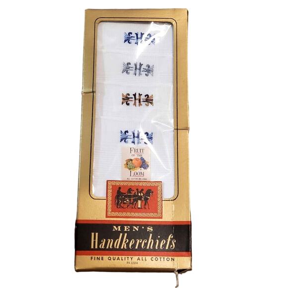 New Mens Handkerchiefs Fruit of the Loom Fine Quality All Cotton - Picture 1 of 2